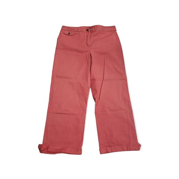 JH Collectibles Stretch Coral / Pink Stretch Capri Slacks / Pants | Size 12 - Picture 1 of 6